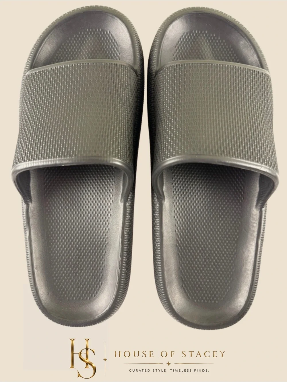 Black Slides Slippers Shower Sandals Pillow Women 12-13 Women/10.5-11 Men Black